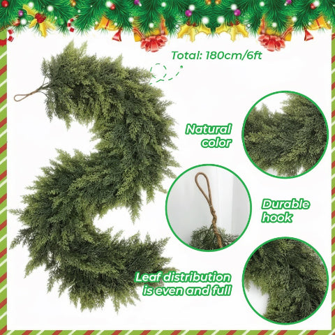 2025 Premium Christmas Artificial Cedar Garland🎄 (6 FT / 1.8 M)