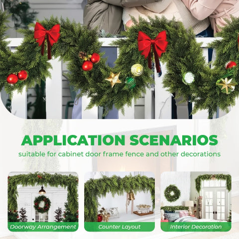 2025 Premium Christmas Artificial Cedar Garland🎄 (6 FT / 1.8 M)