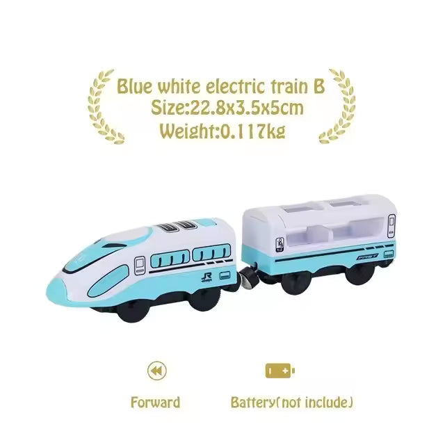 Magnetic Train Toys Electric Car Locomotive Diecast Slot Wooden Railway Accessories fit for Brand Wooden Tracks Kids Toys