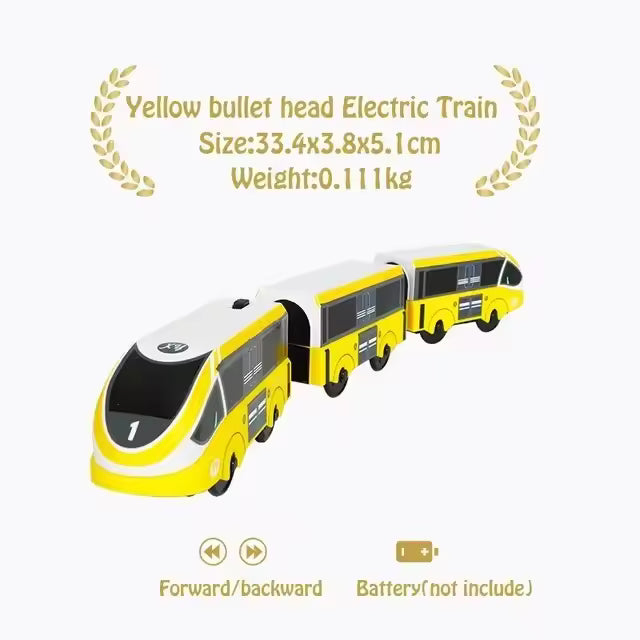 Magnetic Train Toys Electric Car Locomotive Diecast Slot Wooden Railway Accessories fit for Brand Wooden Tracks Kids Toys