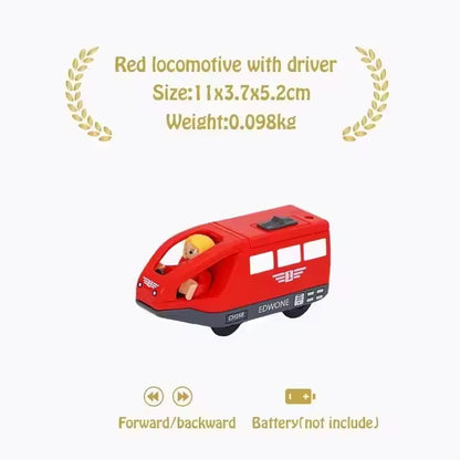 Magnetic Train Toys Electric Car Locomotive Diecast Slot Wooden Railway Accessories fit for Brand Wooden Tracks Kids Toys