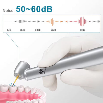 Dental Handpiece 45° Mini Head High-Speed Fiber Optic with Quick Coupler & Water Spray