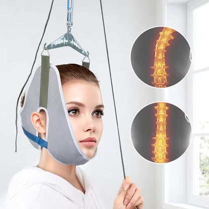 Over-Door Neck Traction Kit – Adjustable Cervical Stretcher with Cushion Support Belt