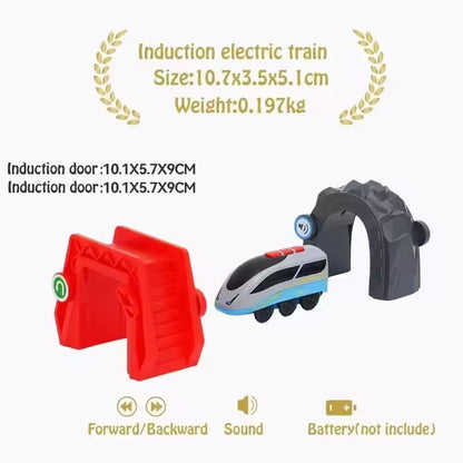 Magnetic Train Toys Electric Car Locomotive Diecast Slot Wooden Railway Accessories fit for Brand Wooden Tracks Kids Toys