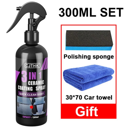 3-in-1 Car Ceramic Nano Coating – Hydrophobic Paint Protection & Polish