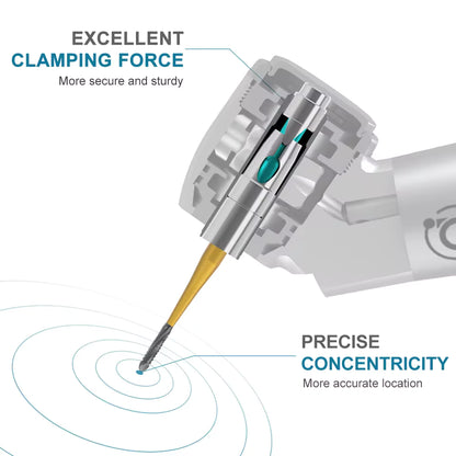 Dental Handpiece 45° Mini Head High-Speed Fiber Optic with Quick Coupler & Water Spray