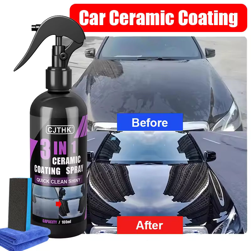 3-in-1 Car Ceramic Nano Coating – Hydrophobic Paint Protection & Polish