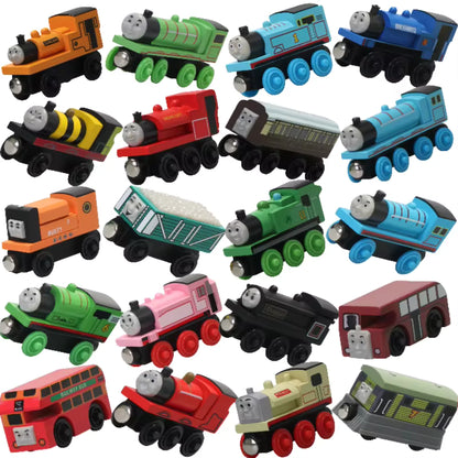 Magnetic Train Toys Electric Car Locomotive Diecast Slot Wooden Railway Accessories fit for Brand Wooden Tracks Kids Toys