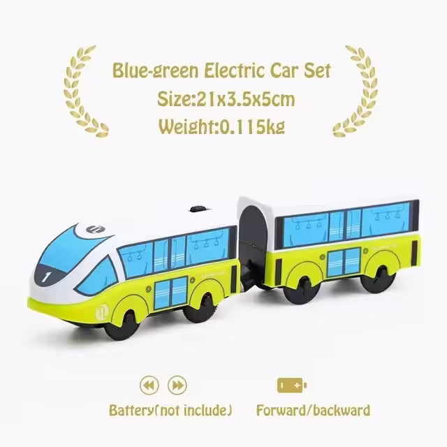 Magnetic Train Toys Electric Car Locomotive Diecast Slot Wooden Railway Accessories fit for Brand Wooden Tracks Kids Toys