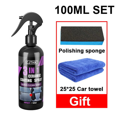 3-in-1 Car Ceramic Nano Coating – Hydrophobic Paint Protection & Polish