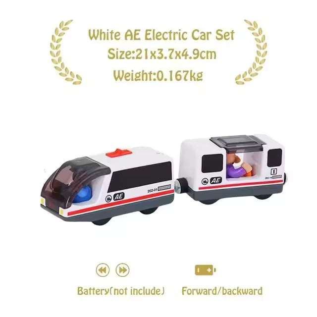 Magnetic Train Toys Electric Car Locomotive Diecast Slot Wooden Railway Accessories fit for Brand Wooden Tracks Kids Toys