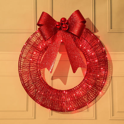 Pre-Lit Luxury Large Christmas Wreath – Perfect for Outdoor Elegance