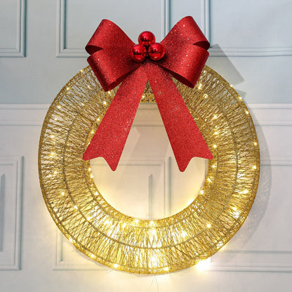 Pre-Lit Luxury Large Christmas Wreath – Perfect for Outdoor Elegance