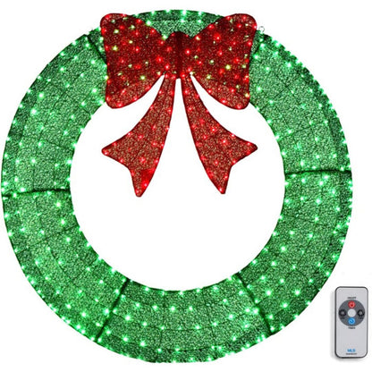 Pre-Lit Luxury Large Christmas Wreath – Perfect for Outdoor Elegance